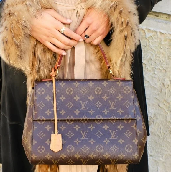 Authenticated Louis Vuitton LV Monogram Cluny MM Blue Glacial Bag - Picture 9 of 16